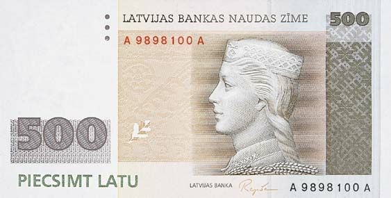 500 латвийских латов