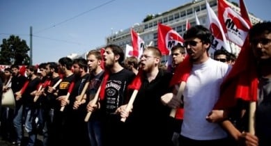 Двухдневная забастовка в Греции, в Греции началась всеобщая двухдневная забастовка.