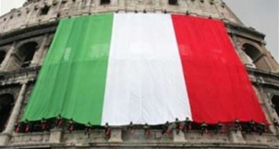 Состояние экономики Италии, флаг Италии.