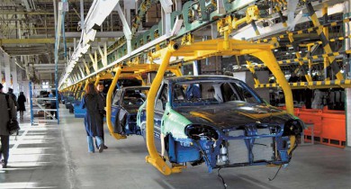 Производство автомобилей в Украине сократилось на 43%.
