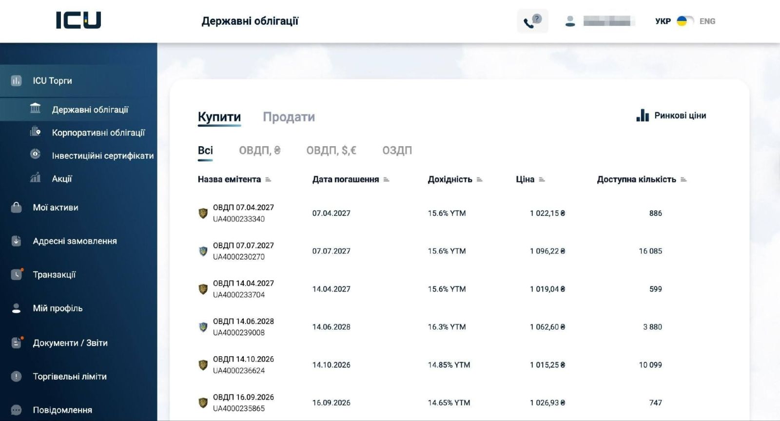 Як купити ОВДП через ICU: інструкція