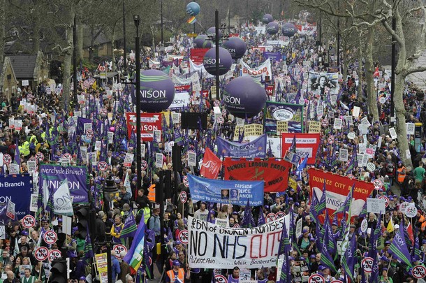 Протесты против сокращений бюджета в Лондоне 26 марта 2011