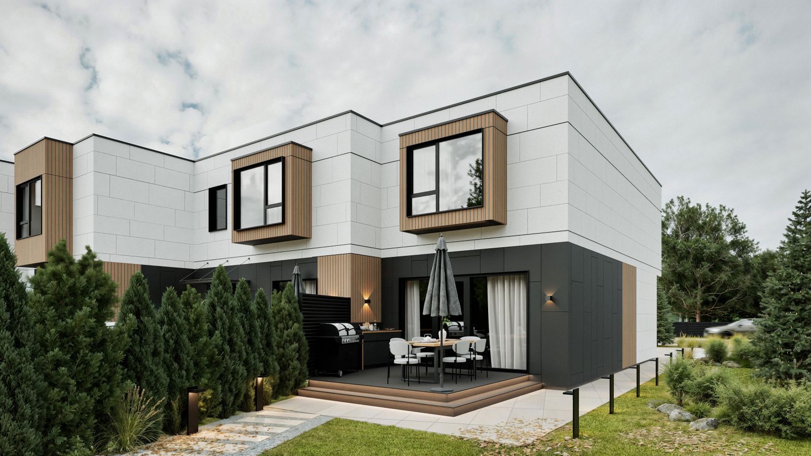 Проєкт таунхаусу розроблений Hutjet Dynamic House
