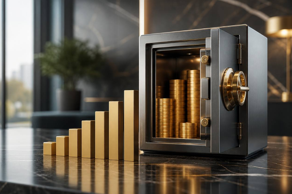 Персональный менеджер консультирует клиента Private Banking в Таскомбанке по вопросам сохранения капитала и инвестиционных решений.