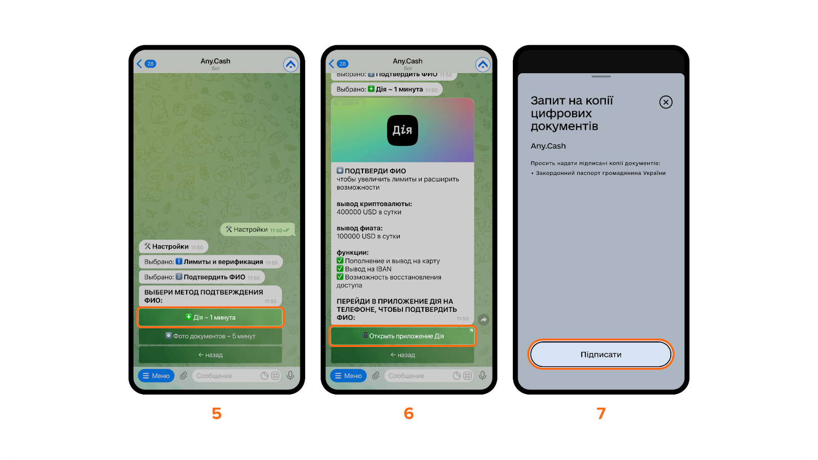 За 1 минуту: Any.Cash интегрировал возможность верификации через приложение  Дія — Минфин