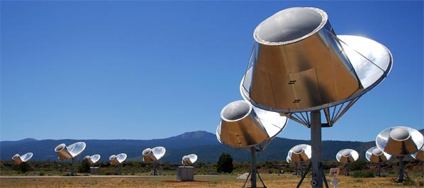 Система телескопов Аллена в Калифорнии. Фото bbc.co.uk