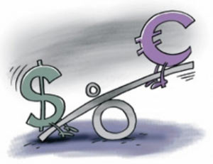 Эксперты: В начале 2009 г. курс евро сравняется с курсом доллара