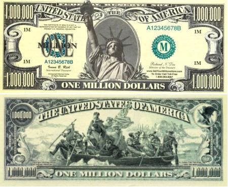 Мнение: США пора печатать банкноту в 1 миллион долларов