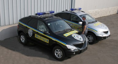 МВД сообщило, что в 2010 году милиции подарили 132 автомобиля