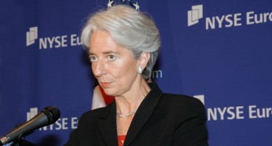 Глава МВФ Кристин Лагард, переговоры главы МВФ в Брюсселе.
