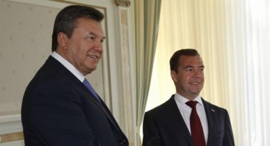 Вступление Украины в ТС, В.Янукович и Д.Медведев.