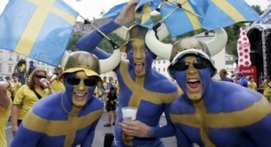 Шведским болельщикам понравились Киев, фан-зона и пиво