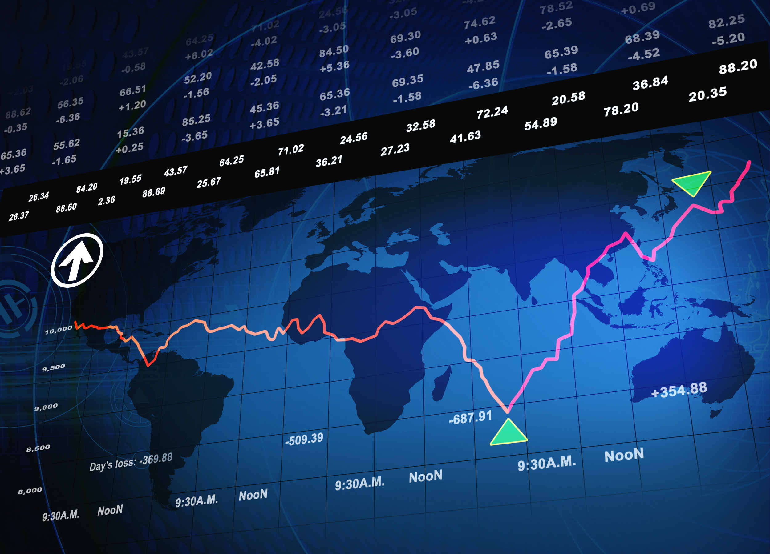 Мировые рынки потеряли за неделю 1,2 трлн долларов