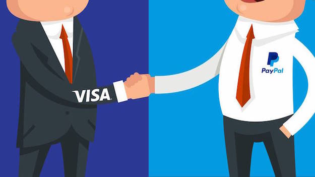PayPal договорилась с Visa о сотрудничестве.