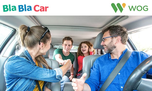 Крупнейший в мире райдшеринговий сервис BlaBlaCar и национальная сеть автозаправочных комплексов WOG объявляют о старте партнерства, в рамках которого украинцы смогут путешествовать выгоднее и комфортнее.