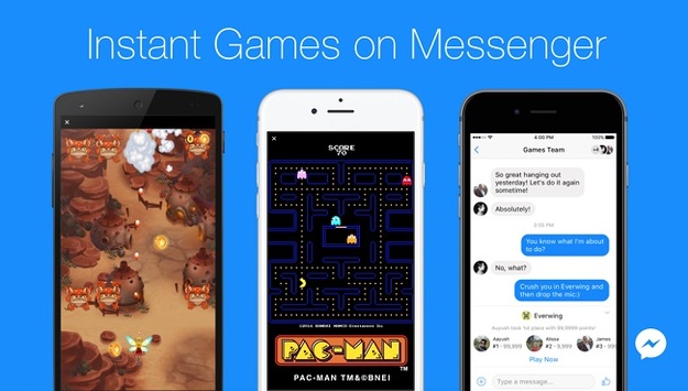 В Facebook Messenger появилась новая функция Instant Games, которая позволяет пользователям играть в игры не покидая приложение.