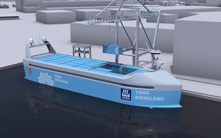 Норвежские компании Yara International и Kongsberg Gruppen работают над беспилотным судном Yara Birkeland, которое планируют отправить в плаванье в конце 2018 года.