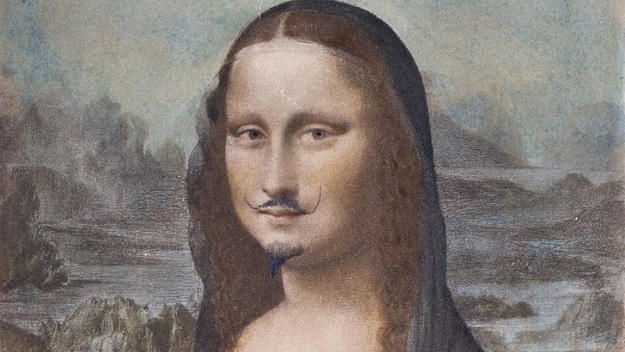 Картина французского художника Марселя Дюшана на которой изображена Мона Лиза с усами и бородой продана на аукционе в Париже за 632 500 евро.