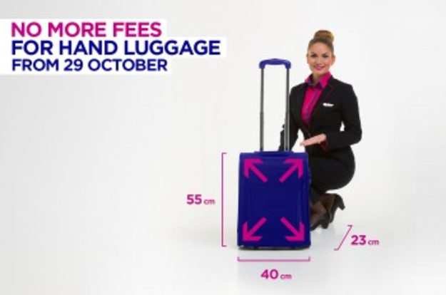 З 29 жовтня на рейсах авіакомпанії Wizz Air більше не потрібно платити за ручну поклажу.