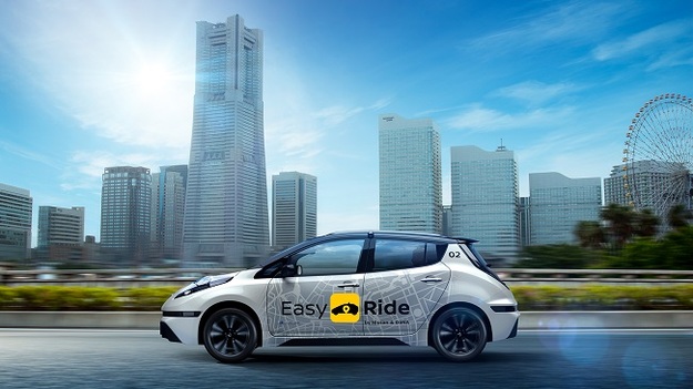 Компанії Nissan і DeNA оголосили про початок публічного тестування сервісу безпілотного таксі Easy Ride на основі електромобілів Nissan Leaf, оснащених всім необхідним для автономного пересування.