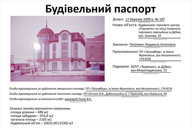 Міністерство регіонального розвитку, будівництва та житлово-комунального господарства України затвердило форму паспорта об'єкта будівництва.