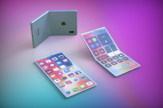 Компания Apple в октябре 2018 года разработала заявку на патент нового смартфона, который может складываться в несколько раз.