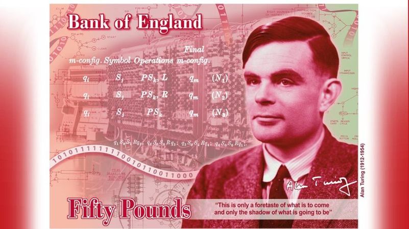 Банк Англії випустить 50-фунтову банкноту з портретом великого шифрувальника
