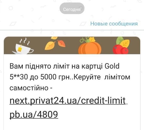 Приватбанк принудительно в одностороннем порядке открывает держателям карт кредитные лимиты в размере 5 тыс грн.