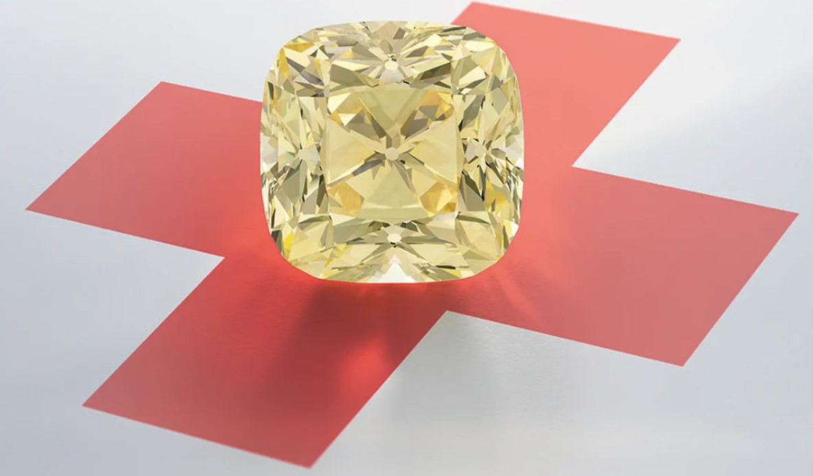 У Женеві на аукціоні Christie's було продано найбільший у світі жовтий діамант «Червоний Хрест» вагою 205 карат за $12 млн ($14,3 млн з урахуванням комісії).