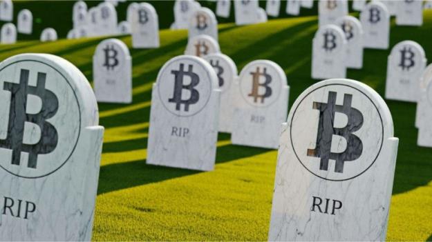 Згідно з даними 99Bitcoins, з 2010 року найбільшу криптовалюту було названо «мертвою» мінімум 458 разів.