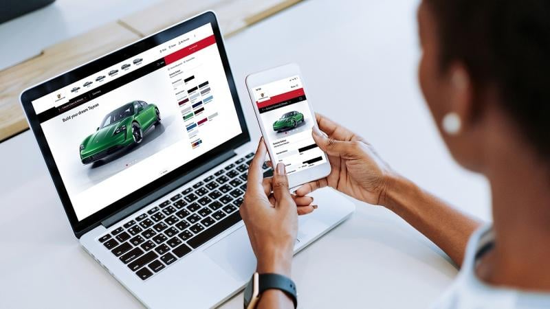 Porsche добавляет новые возможности для тех, кто хочет покупать свои авто онлайн.
