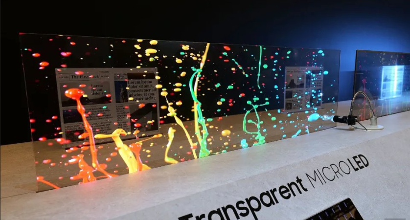 Samsung представила первый в мире прозрачный экран MicroLED на мероприятии First Look во время технологической выставки CES в Лас-Вегасе.