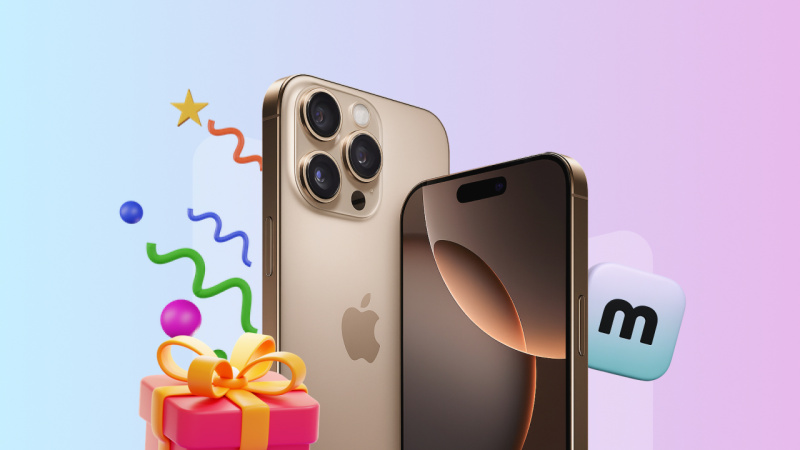 «Шанс на яблоко без греха»: выиграй iPhone 16 Pro Max вместе с multiС 1 по 31 июля 2025 года в приложении multi проходит акция «Шанс на яблоко без греха».