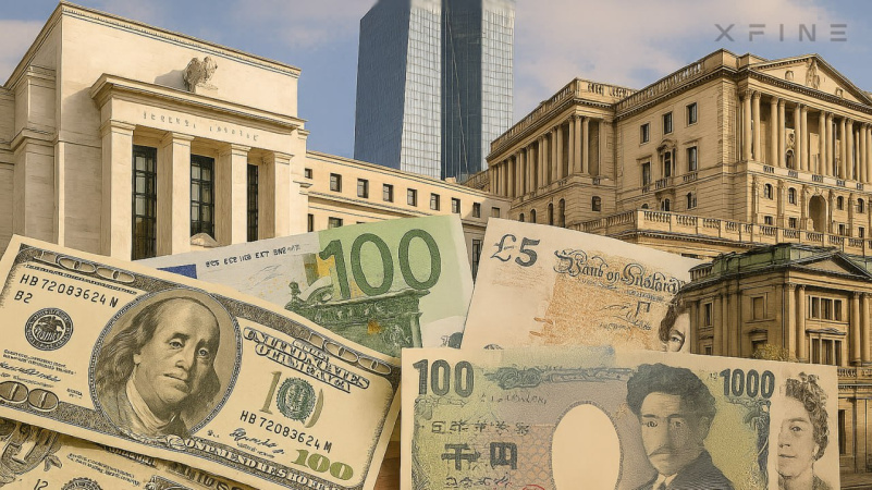 Липень 2025 року добігає кінця під знаком відносного затишшя з боку найбільших центральних банків світу.