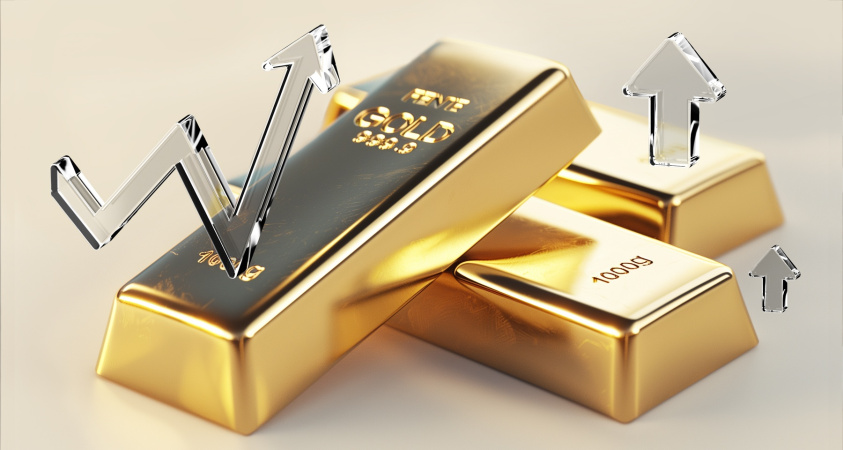 У понеділок ціна на золото підскочила більш ніж на 2%, подолавши бар'єр у 5400 доларів за унцію та оновивши максимум за понад місяць.