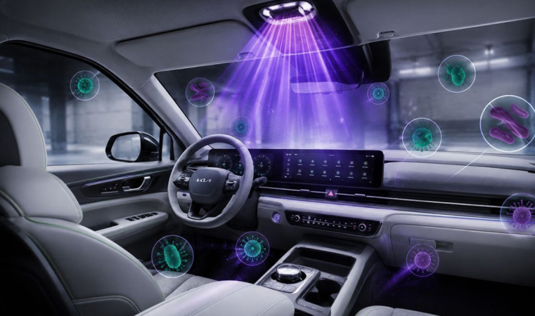 Компанії Hyundai та Kia представили систему санітарної обробки салону Plasma Care UVC, яка використовує ультрафіолет для знищення бактерій та вірусів усередині автомобіля.