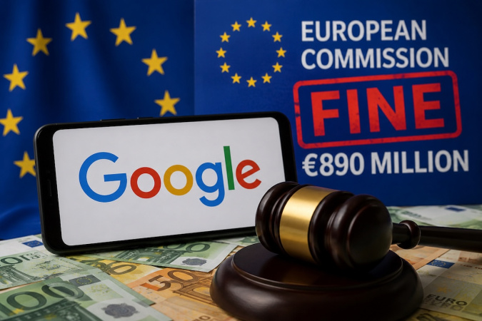 ЕС оштрафовал Google на 890 миллионов евро